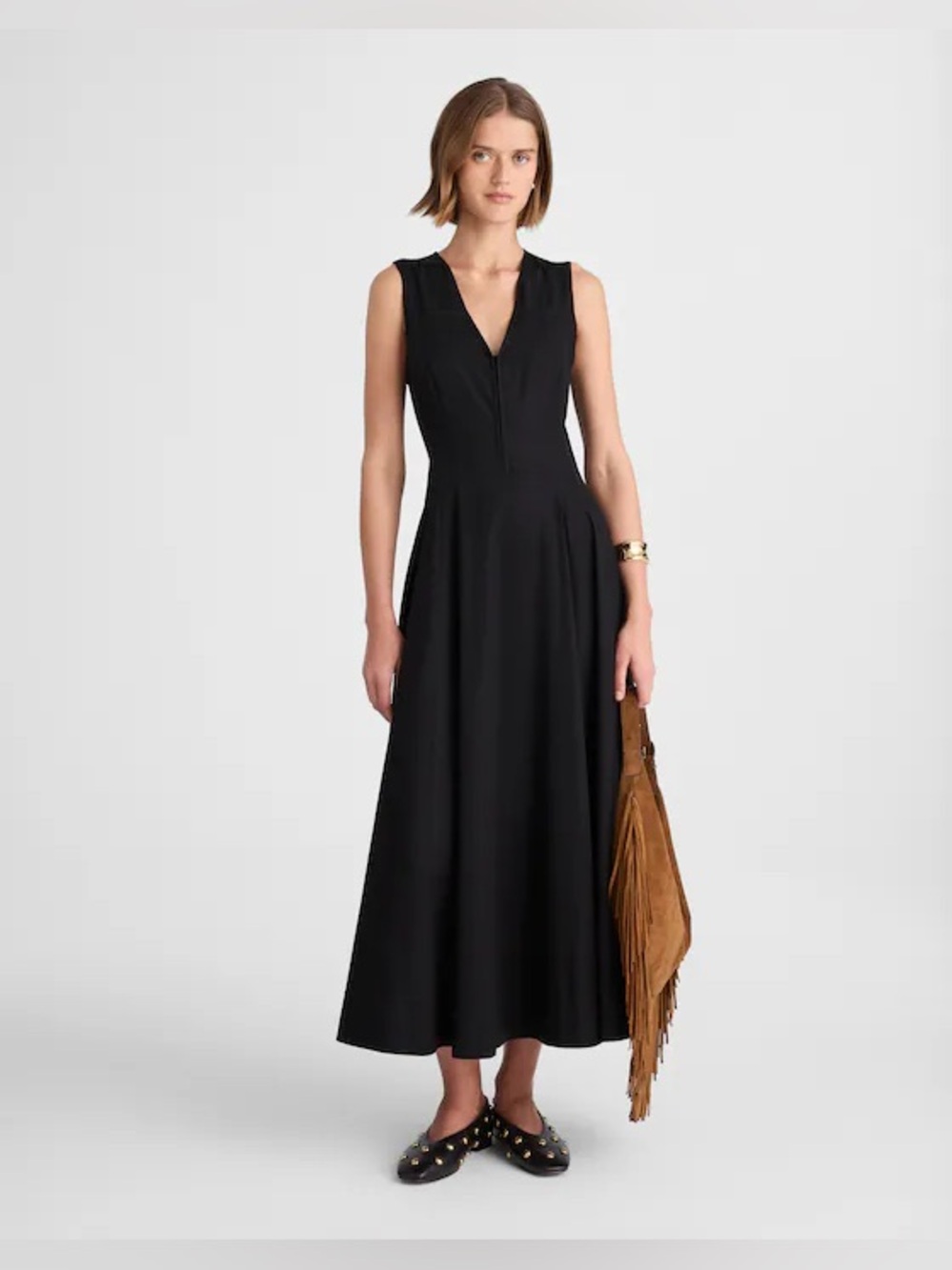 V-Neck Circle Midi Dress